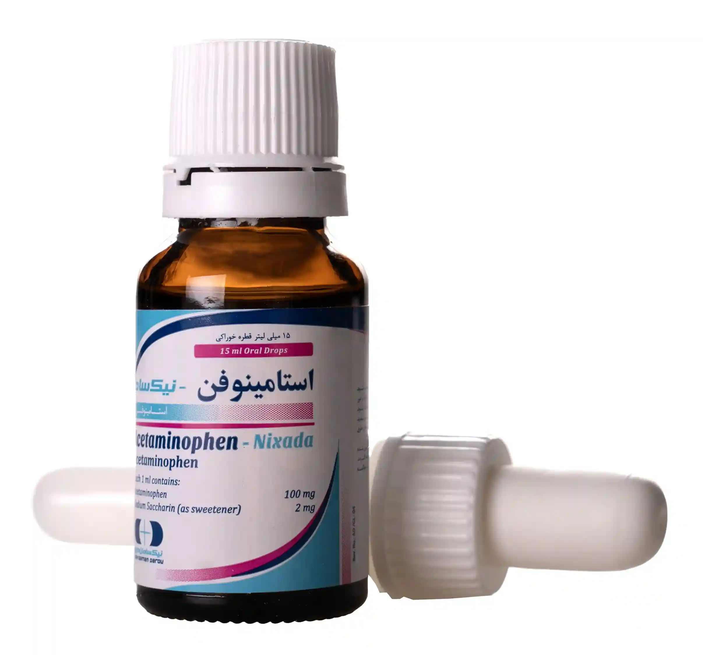 قطره استامینوفن نیکسادا 100 میلی گرم/میلی لیتر 15 میلی لیتر